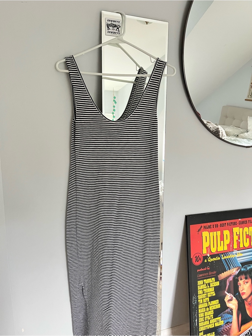 J. Crew Navy and White Striped Sleeveless Dress
